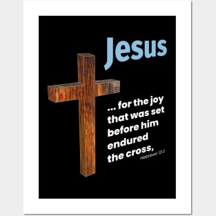 Jesus - For the joy died on the cross for us. Posters and Art